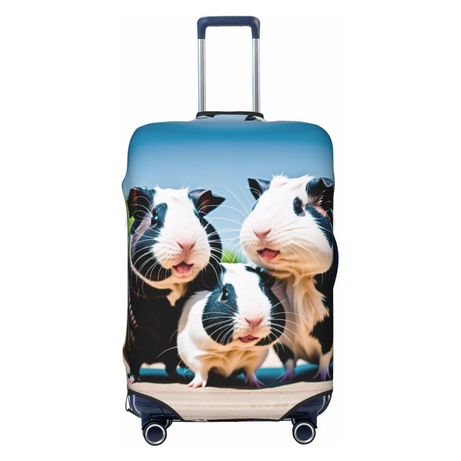 Miniks Cute Cavy Reisegepäckabdeckung, robuster Koffer-Schutz, passend für 45,7 - 81,3 cm große Gepäckstücke, Größe XL, Schwarz, X-Large