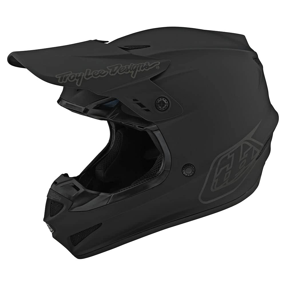 Troy Lee Designs GP Mono Motocross Helm (Black,XS)