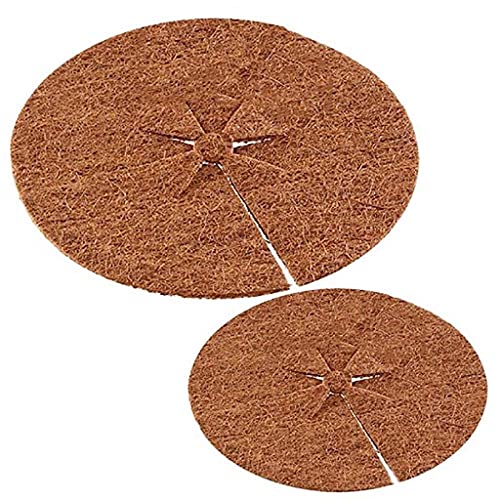 BFVAKBKYT Nicht gewebter Baum Mulch Ring Baumschutz, Coconut Mulch Cover Mulch Disc Plant Cover Coir Mat, for Gardening Mulch Disks(40cm)