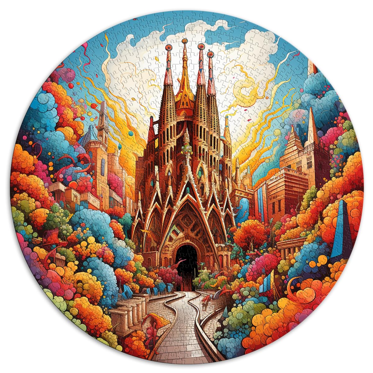 Puzzles zum Verschenken, Sagrada Familia-Puzzles, 1000 Teile, 67,5 x 67,5 cm, Lernpuzzle, Spielzeug, Puzzles, Lernspiele, Stressabbau-Puzzles