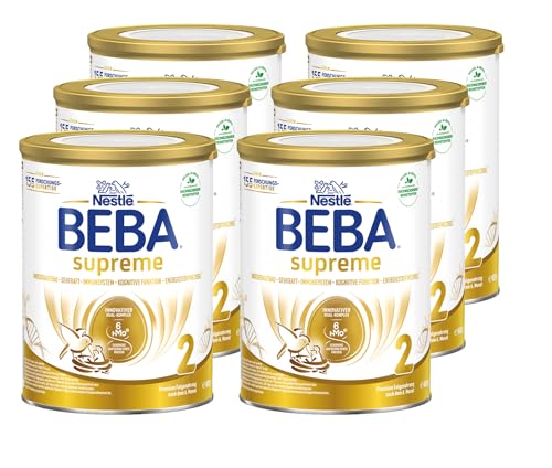 Nestlé BEBA SUPREME 2 Folgenahrung: nach dem 6. Monat, Pulver, im Anschluss an das Stillen, 6er Pack (6 x 800g)