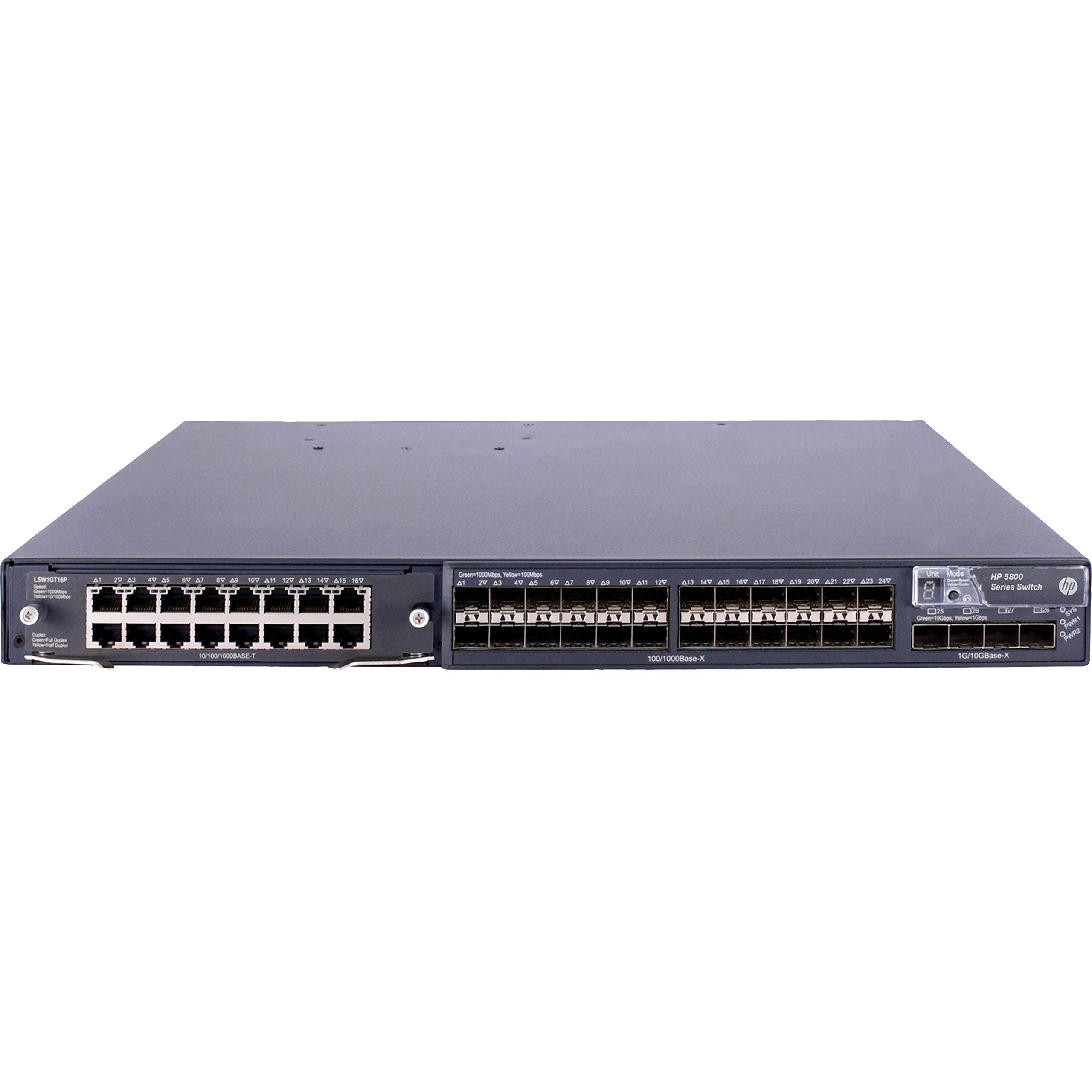 HEWLETT PACKARD ENTERPRISE HPE 5800-24G-SFP Switch - Switch - C3 - Managed - 24 x Gigabit SFP + 4 x Gigabit SFP / 10 Gigabit SFP+ - Rackmount