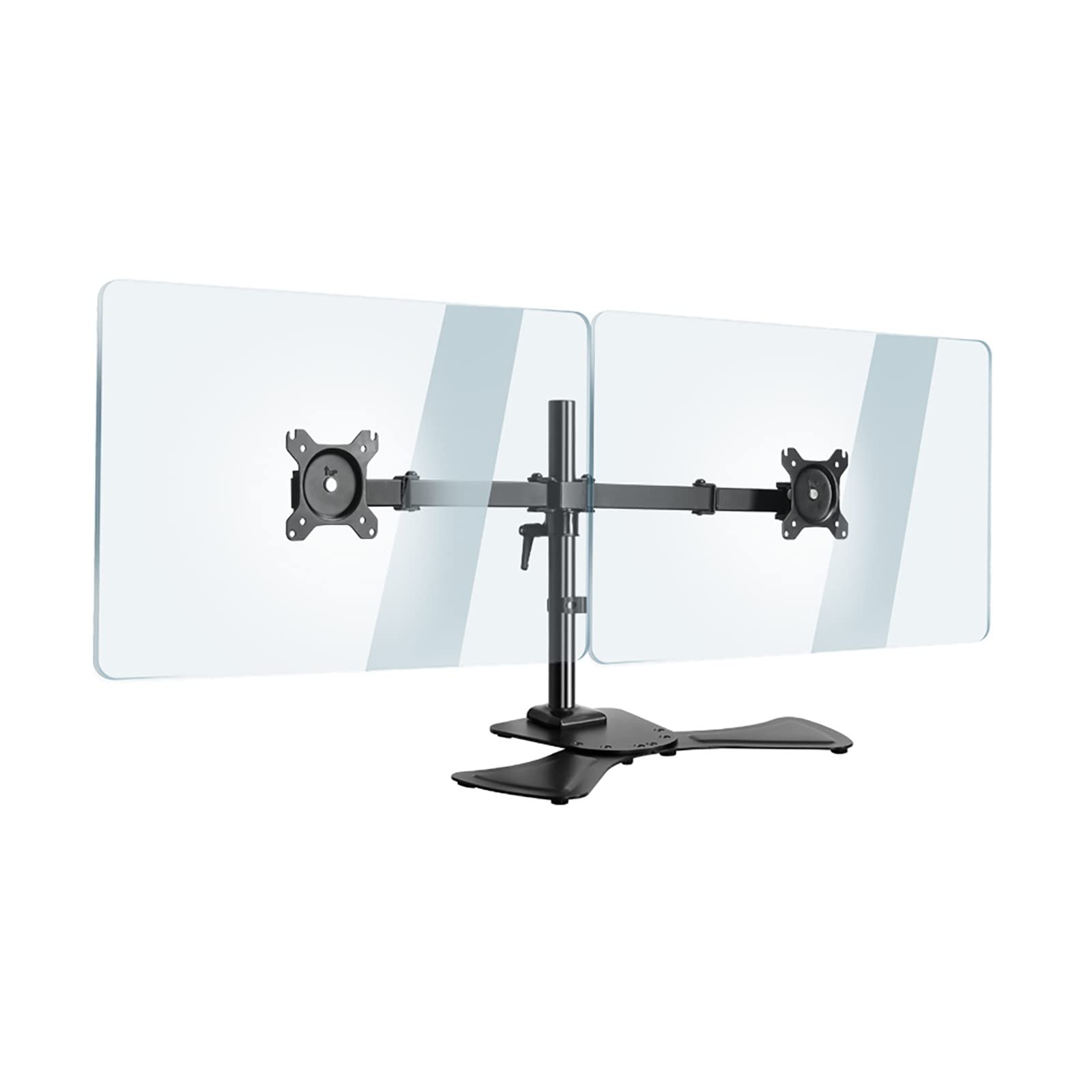 VSULZVNU Universal-TV-Ständer, Dual-Monitor-Ständer, Monitorarm mit Kabelmanagement, Monitorhalterung passend für 43,2–68,6 cm große LCD-Computer-Bildschirme, mit Traglast 6 kg/6 kg