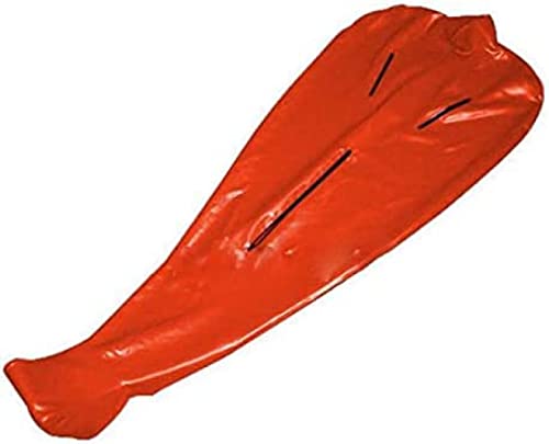 Latex Catsuit Schlafsack Reißverschluss Brust Schritt Reißverschluss Bodysuit Größe XXS - XXL,Rot,XXL