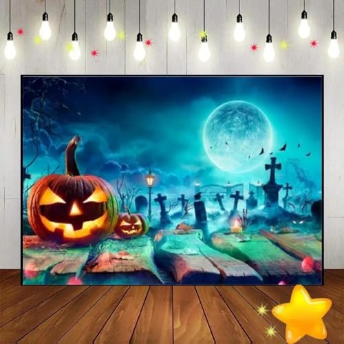 Halloween-Fotografie rustikal Holz Hintergrund Foto magisch Hexen Baby Party Friedhof Kuste Geburtstag Hintergrund Kobold 300x200cm