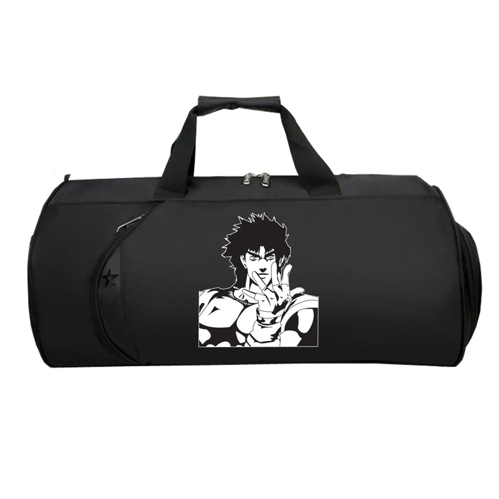 Jo-Jo's Bizar-re Adventu-re Sporttasche Klein, Reisetasche Faltbar Kabinengepäck, Tote Bag füR Sport Reisen Gym Urlaub Flugzeug(Black 5)