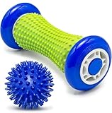 Fußmassageroller und harter Stachelball-Set, perfekt für Plantarfasziitis, Erholung von Handgelenken und Unterarmen, Armschmerzen, Triggerpunkt, entwickelt, um Stress abzubauen und verspannte Muskeln