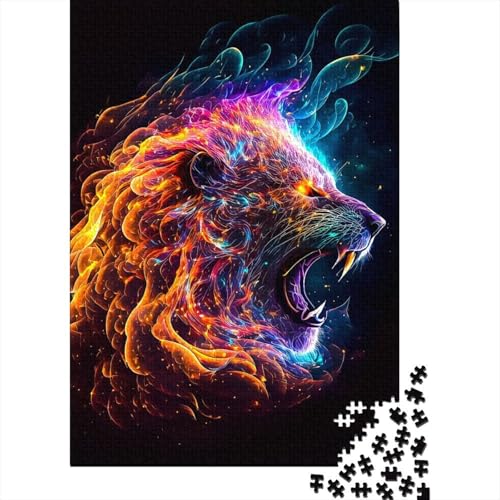 Löwe für Erwachsene 500-teiliges Puzzle-Geschenk 500-teiliges Puzzle für Erwachsene Teenager Puzzle Mitmach-Spiel-Familiendekoration 52x38cm