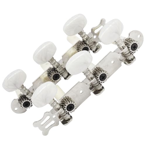 Strings Tuning Pegs Mechaniken Für Gitarre Stimmgeräte für klassische Gitarre, dreireihiges Muster, Gitarrenstimmknöpfe, Holzgitarrensaiten, präzise (Color : 2)