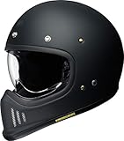 Shoei Integralhelm EX-ZERO schwarz matt Retro Fiberglas mit Doppel-D Verschluss, L 59/60