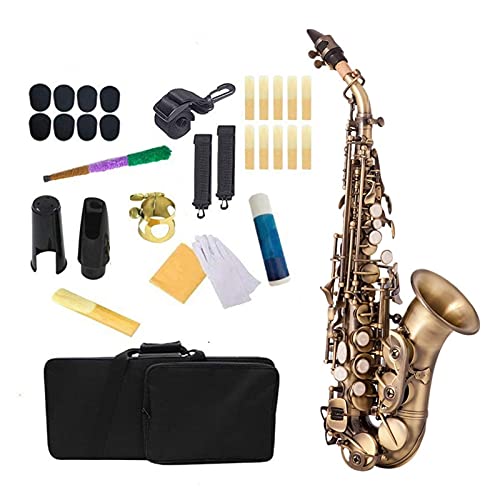 Vintage Stil Bb Saxophon Saxophon Sax Messing Material Instrument Mit Fall Handschuhe Pinsel Saxophon Gurt Mundstück