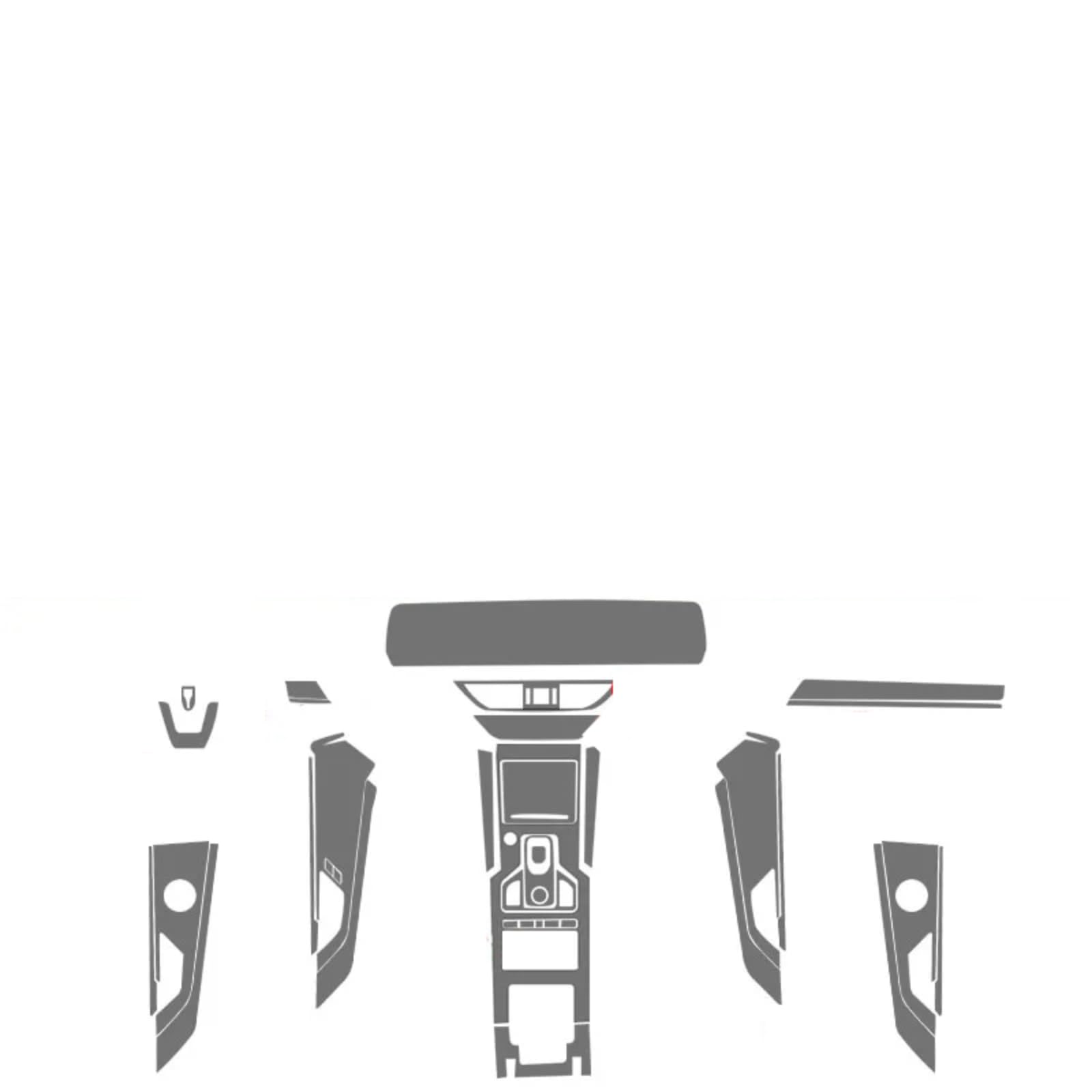 Tpu Transparente Folie Für Hongqi Für HS5 2019-2022 Auto Innenaufkleber Mittelkonsole Getriebe Navigation Armaturenbrett Tür Fenster Panel