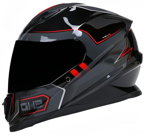 Motorrad-Integralhelm, Straßenhelm Unisex, Doppelvisier-Motorradhelm, Erwachsener Männer Und Frauen ECE 22.06 Zertifizierter Schutzhelm A,L59-60CM