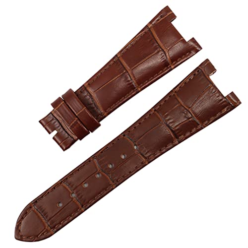 BANDKIT Uhrenarmband aus echtem Leder für Patek Philippe 5711 5712G Nautilus Uhren Herren und Damen, spezielle Kerbe, 25 mm x 12 mm Uhrenarmband, 25-12mm, Achat