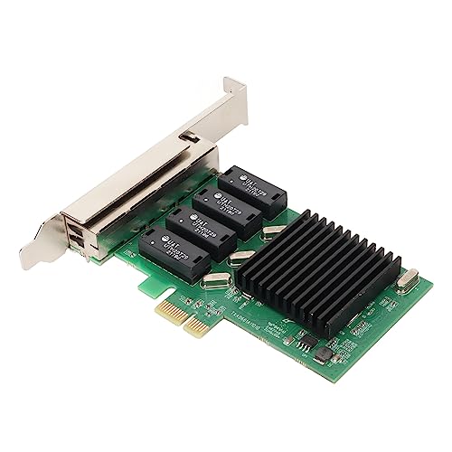 PCIe-Netzwerkkarte, 4-Port-Gigabit-Ethernet-Karte, RTL8111H-Netzwerkadapter, Schnelle Kühlung, 10/100/1000 Mbit/s-Übertragung, für Server-Desktop-Computer