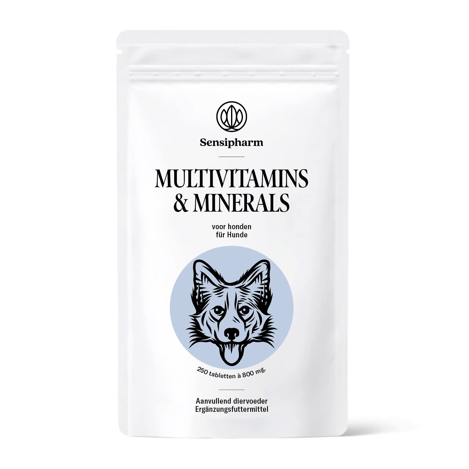 Sensipharm Multivitamine für Hunde 250 Tabletten - Natürliche Vitamine & Mineralstoffe für Immunsystem & Abwehrkräfte