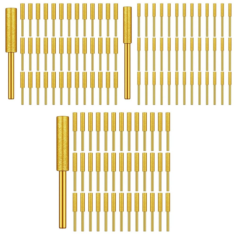 Mkcavne 120-Teiliges Diamant-Kettensägen-Schärfset, Hochhartes, Titanbeschichtetes Grat-Schleifstein-Kettensägen-Schärfset