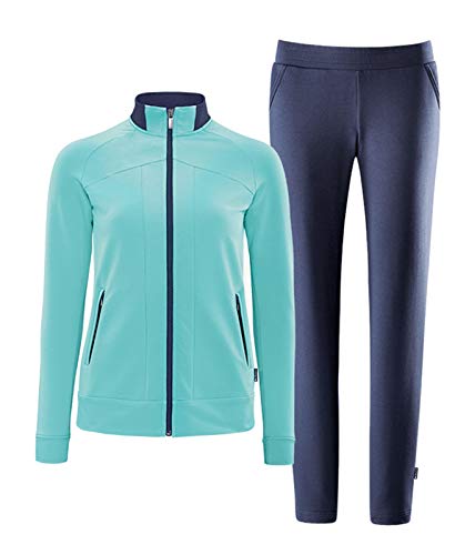 Schneider Sportswear Damen Deena Anzug, brightmint/dunkelbla, 40