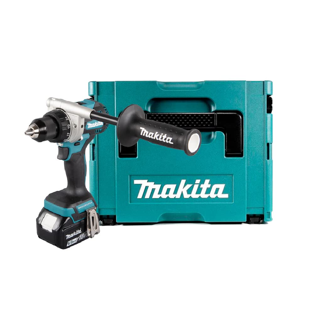 MAKITA Ddf486 g1J Bohrmaschine Akkuschrauber 130 Nm Bl Lxt 18 V + 1 Akku 18 V 6 Ah Li-Ion Bl1860B + Makpac Koffer