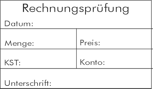 Kontierungsstempel - mit trodat printy Textstempel 4928 – Custom- 60x33 mm, Büro, Buchungsstempel, Firmenstempel