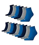 PUMA Sportsocken, 100 Denier (3 Stück) für Herren, 277 - Blue/Grey Melange, 39-42