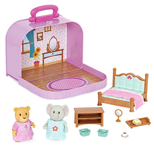 Li’l Woodzeez WZ6812Z Travel Suitcase Bedroom Playset