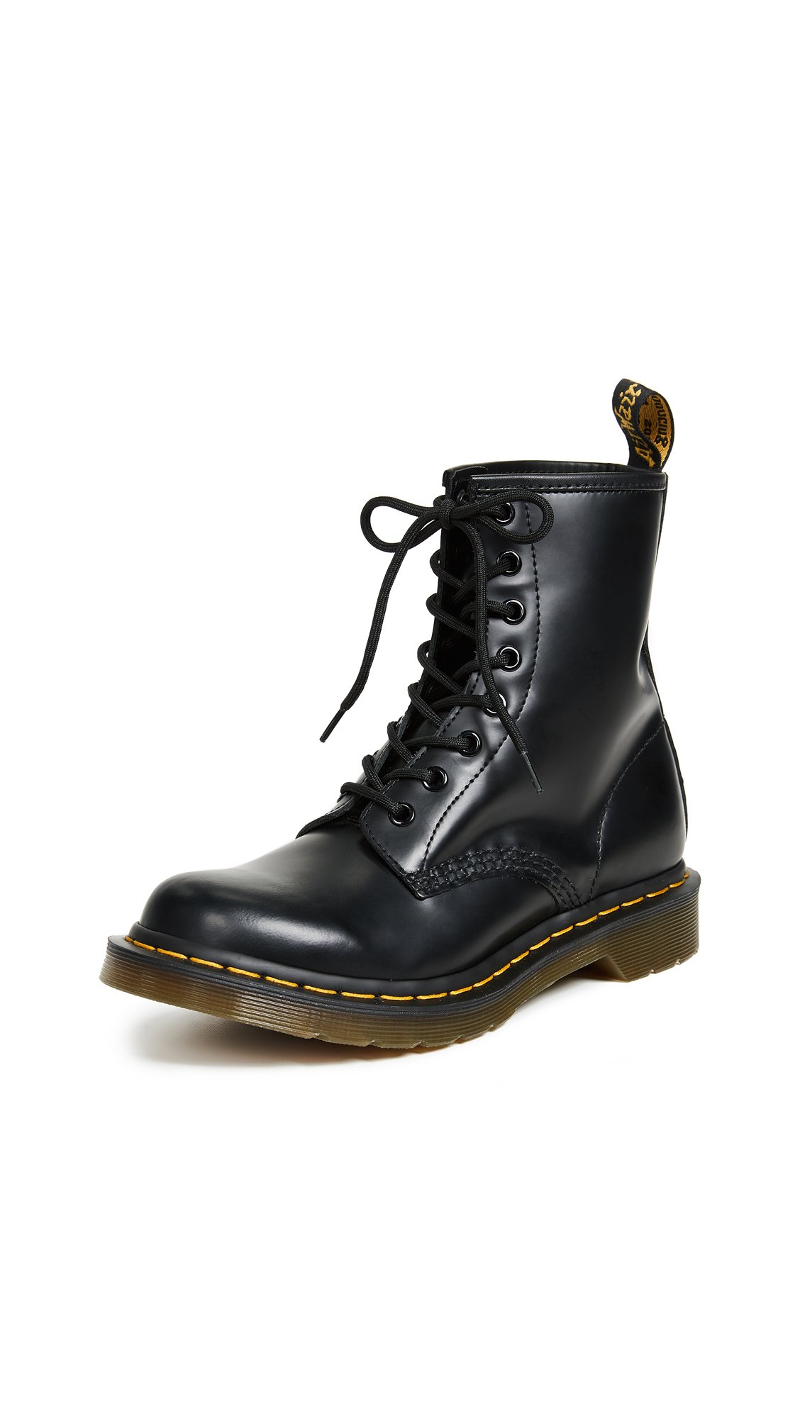 Dr. Martens 1460 Damen Glattleder 8 Ösen Stiefel Springerstiefel, Schwarz glatt, 39 EU