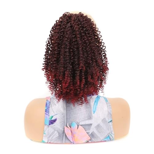 Pferdeschwanz Haarteil Afro Kinky Curly Poofy Pferdeschwanz-Haarverlängerungen, synthetische Kordelzug-Pferdeschwanz-Erweiterungen, for Anklipsen, dicker, lockiger Pferdeschwanz, künstliches Haarteil