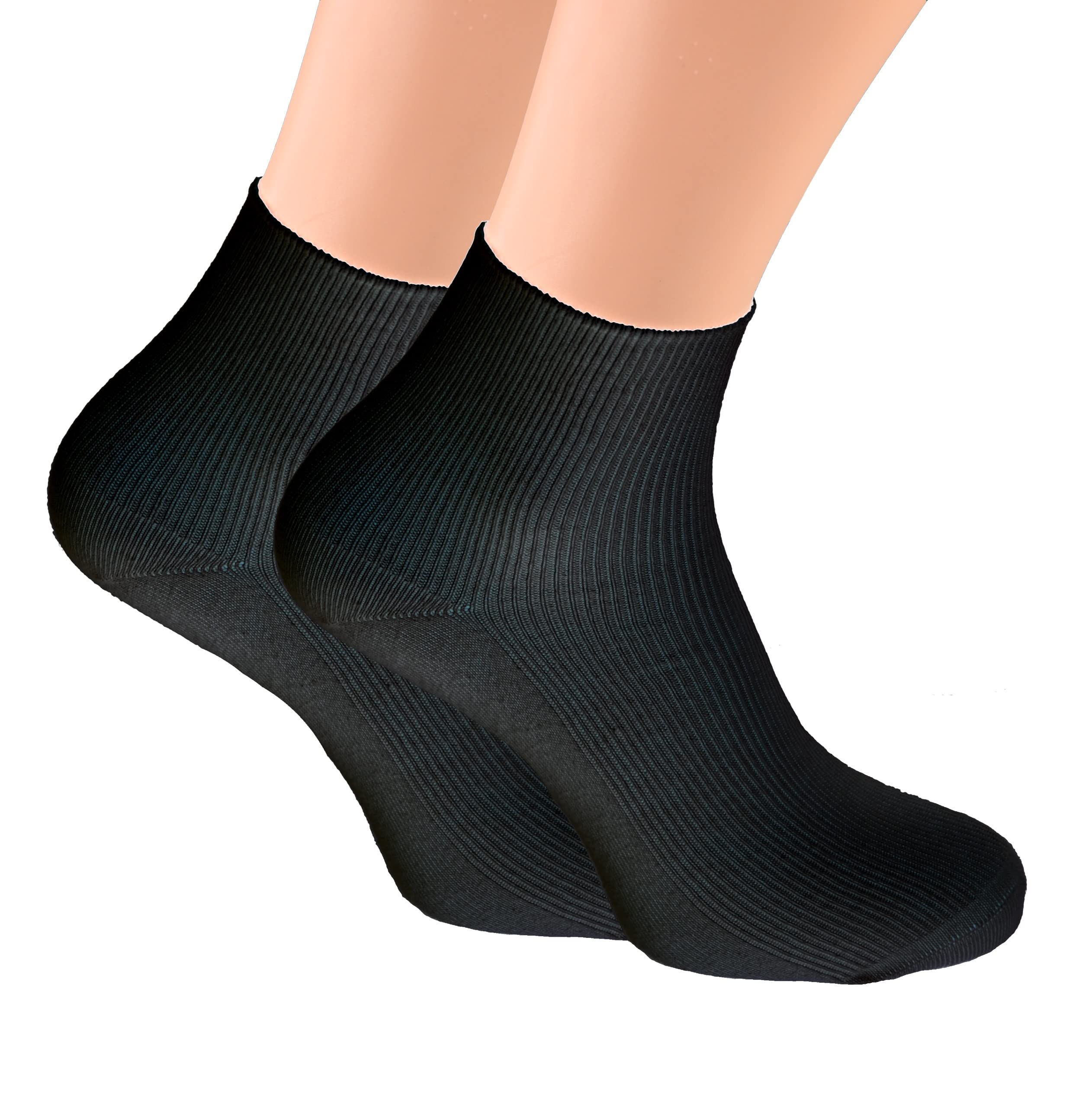 10 Paar Gr. 39/42 schwarze Damen Herren KURZ Socken ohne Gummi, schwarze socken büro markenware cocain ohne gummibund anzusocken herrensocken ohne gummibund 100 baumwolle