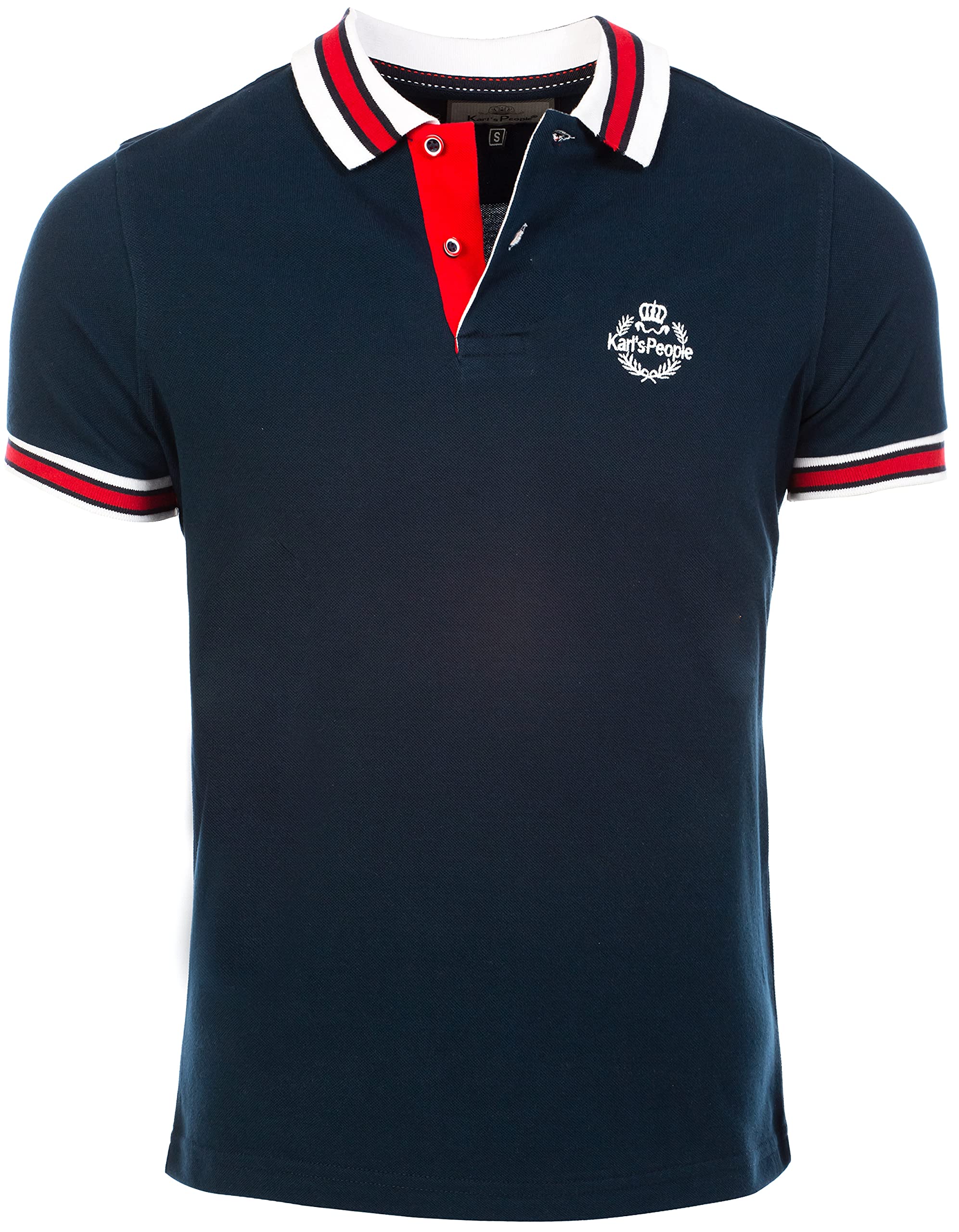 Karl´s People Herren Poloshirt Kurzarm K-129, Navy, M