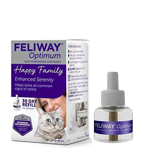 FELIWAY Optimale Nachfüllung, die Beste Lösung zur Linderung von Katzenangst, Katzenkonflikten und Stress im Haus, 48 ml (1 Stück)