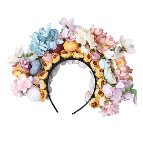 Elegante Seidenblumen-Haarbänder, doppelseitig, Blumen-Haarnadel-Accessoire, bunte Blumen-Haardekoration für Festivals, modisches Haar