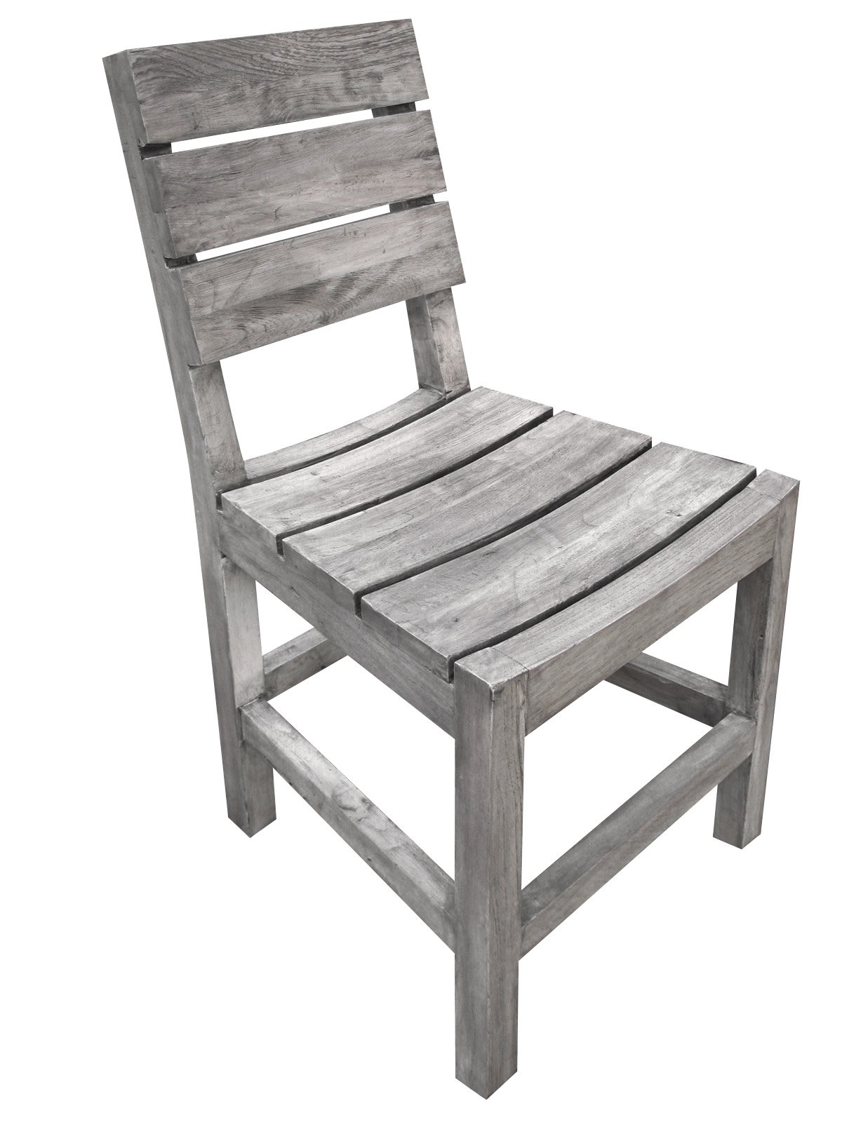 Strandgut07 Teakholz Stuhl recycelt finish, grau