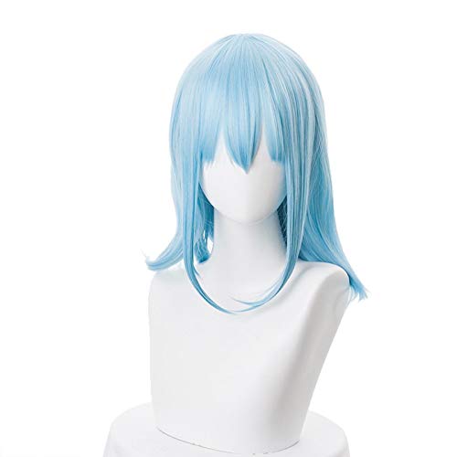 LINLINCD-Anime Coser pruik In Dieser Zeit wurde ich wiederumkarniert als EIN Schleim Cosplay Perücke Rimuru Tempest Long Blue Hair Rollenspiel Thenei Shitara Slime Datta Ken