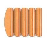 KANUZ 5 Stück professionelle Nagelfeile Farbschwamm Schleifpapier Nagelfeile mit Polier- und Polierpuffer Maniküre Schleifpapier Werkzeugset (Farbe: 5 Stück orange)