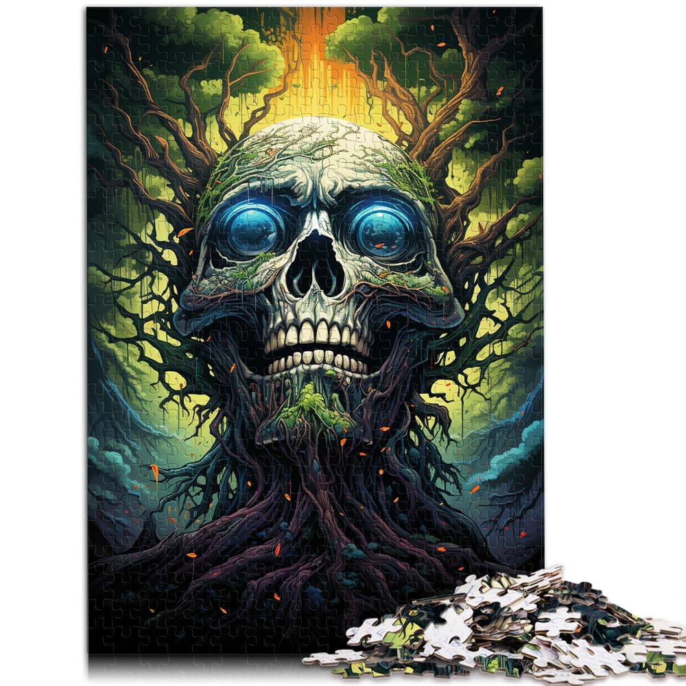 Puzzles Die farbenfrohe Psychedelie des Waldgeistes, 1000-teiliges Puzzle, Holzpuzzle mit vollständig ineinander greifenden und zufällig geformten Teilen, 1000 Stück (50 x 75 cm)