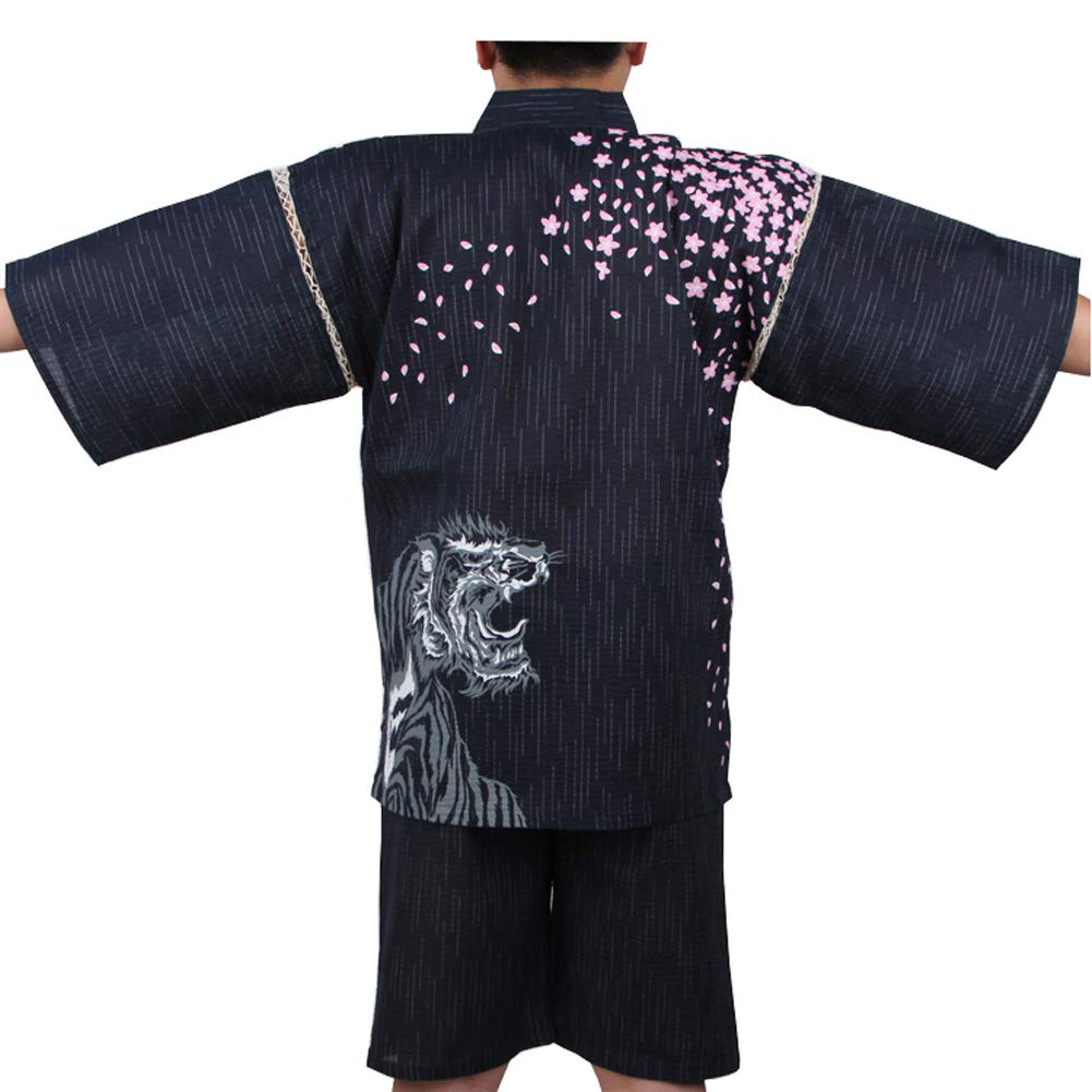 [Größe XL A01] Männer im Japanischen Stil Bademantel Kimono Pyjamas Anzug