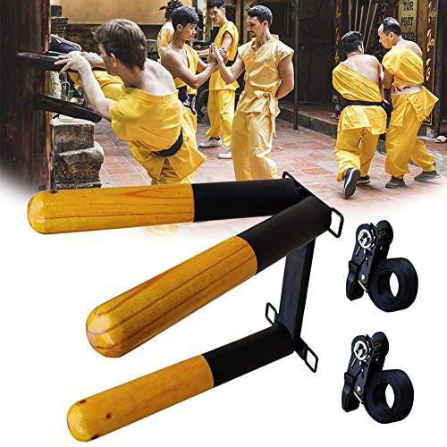 Wing Chun Holz Dummy, Wandmontage Attrappe Für Kampfsport Training, Mit Federarmen, Tragbarer Wing Chun Dummy, 2 Modelle Erhältlich, Für Baum Oder Weiche Objekte (Size : 3 Spring Hands)