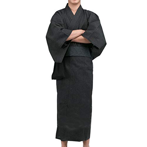 Herren japanischer Yukata japanischer Kimono Home Robe Pyjamas Morgenmantel Gr??e L-C8