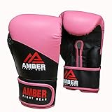 Amber Fight Gear Pro Style Training Gloves 10oz, Pink