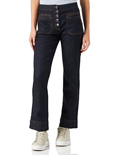 Love Moschino Womens Denim Trousers Front buttoning Jeans, 46