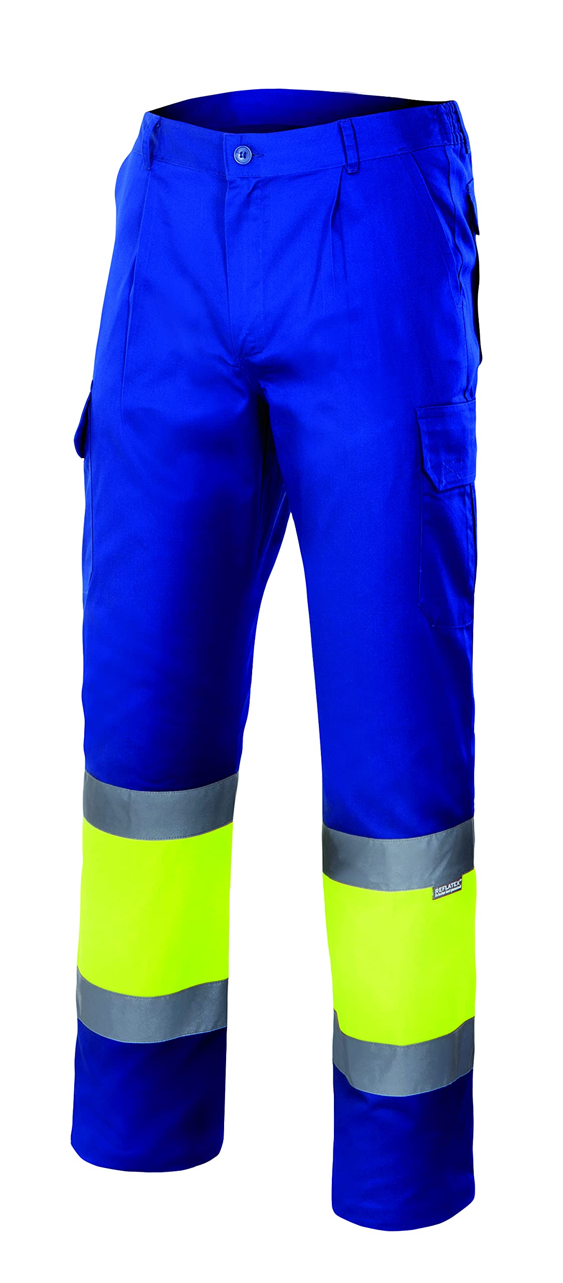 Velilla 156 - Signalhose (Größe S) Farbe blau und gelb fluoreszierend