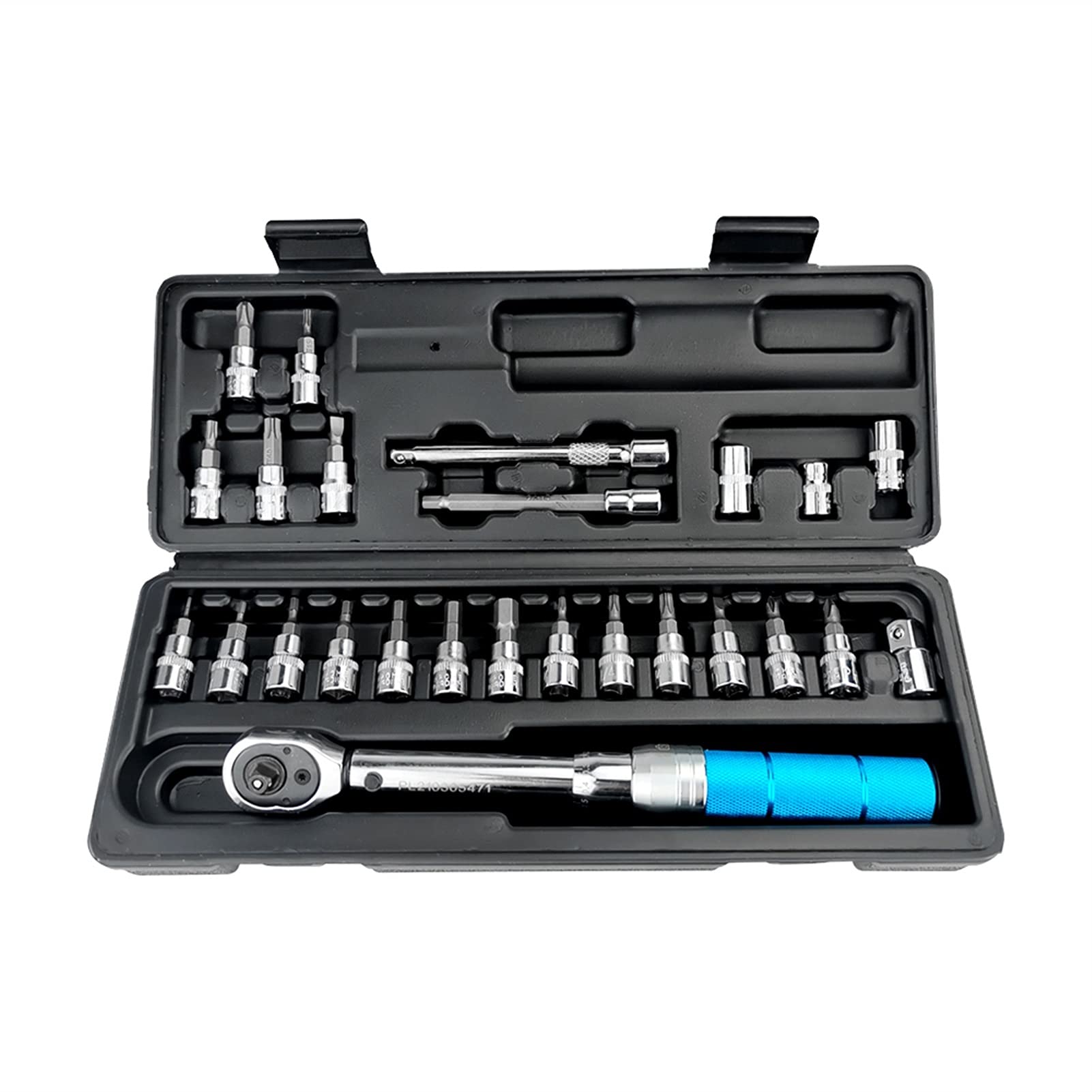 Crepundia Drehmomentschlüssel,Torque Wrench Einstellbarer Drehmomentschlüssel Fahrradreparaturwerkzeuge Kit Set Werkzeug-Bike-Reparaturschlüssel Hand-Werkzeugsatz(25PCS)