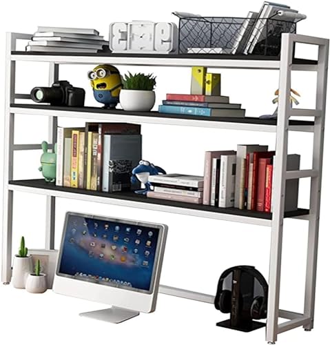 QYZUJIKL Schreibtisch-Bücherregal, 3-stufiges Schreibtisch-Bücherregal für Computer, verstellbares Schreibtisch-Bücherregal, Organizer-Rack, Schreibtisch-Bücherregal, Aufbewahrungsregal