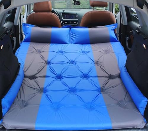 GLILAR Auto Luftmatratze Luftbett Multifunktions-Schlafmatratze Reisematte Bett SUV Kofferraummatratze Autozubehör Universal Auto Aufblasbare Automatische Luftmatratze(Blue)