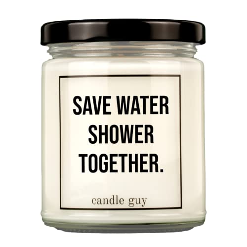 candle guy Duftkerze | Save water shower together. | Handgemacht aus 100% Sojawachs | 70 Stunden Brenndauer