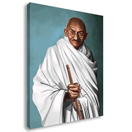 Artis Prints Leinwandbild Mahatma Gandhi, Kunstmotiv, Klein bis XXL, Inneneinrichtung - Wohnzimmer - Wohnung, Dekoration