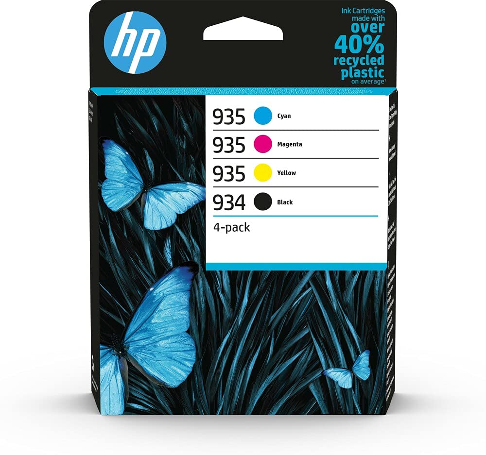 HP 6ZC72AE 934/935 Multipack (Blau/Rot/Gelb/Schwarz) Original Druckerpatronen für HP Officejet Pro 6830, HP Officejet Pro 6230