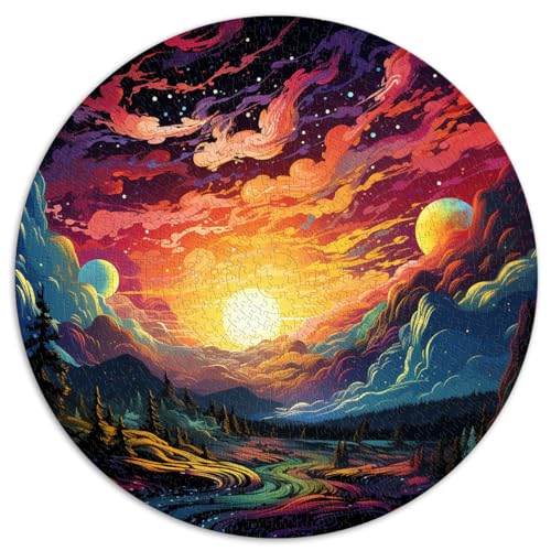 Puzzles Geschenke Spielzeug Horizont Landschaft für Erwachsene 1000 Teile Puzzle 67,5x67,5cm Familienpuzzle Geschenk Anspruchsvoll zu vervollständigen Aber lustig und humorvoll