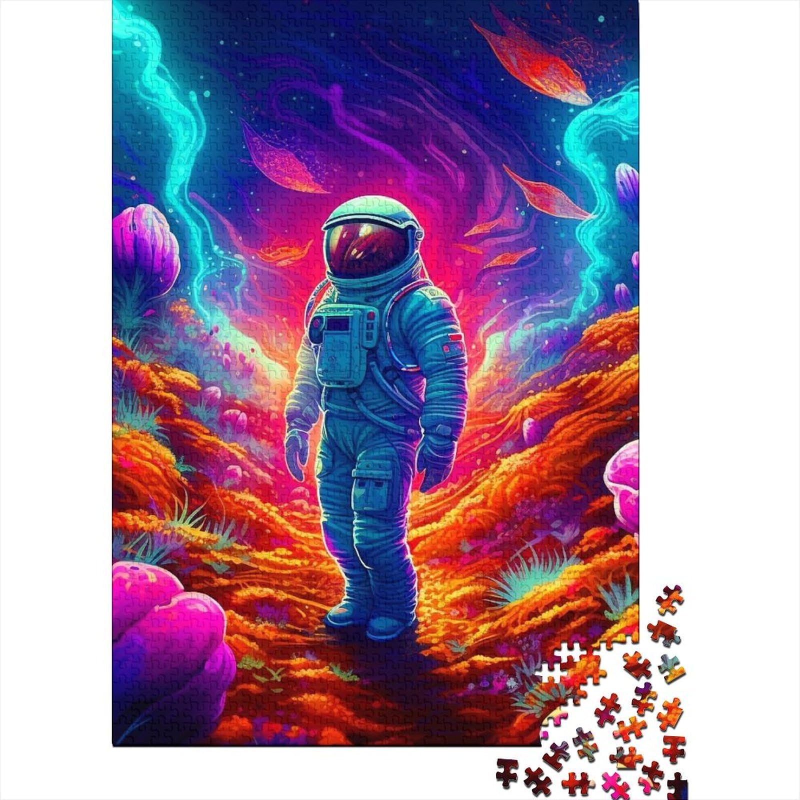 500 Teile für Erwachsene, schwierige Puzzles, mysteriöse Astronauten-Puzzles für Erwachsene, Teenager, interessante Puzzles zur Stressreduzierung (Größe 52x38cm)